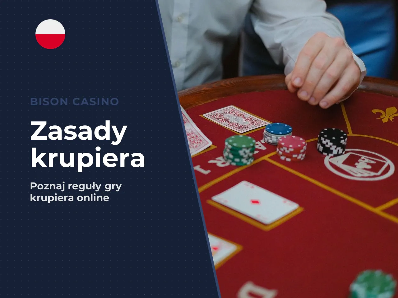 Działania krupiera — zasada 17. Po tym jak wszyscy gracze zakończą swoje tury, krupier odkrywa ukrytą kartę i postępuje według sztywnych reguł stołu. W większości wariantów blackjacka online obowiązuj